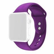 Siliconen sportbandje - Paars - Dubbele druksluiting - Geschikt voor Apple Watch 44mm / 45mm / 46mm / 49mm Siliconen sportbandje - Paars - Dubbele druksluiting - Geschikt voor Apple Watch 44mm / 45mm / 46mm / 49mm