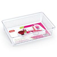 Plasticforte Opbergbakje - mandje - organizer - 23,5x15,5 cm - transparant