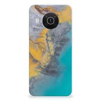 Nokia X10 | X20 | TPU | Siliconen hoesje | Marble Blue Gold