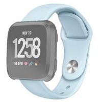 Fitbit Versa 1 / 2 & Lite siliconen bandje - Maat: Small - Lichtblauw