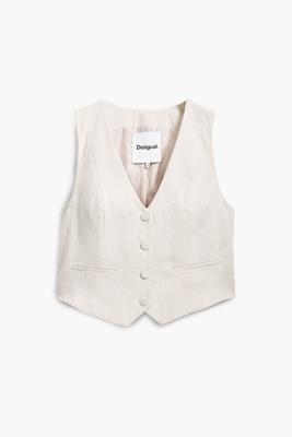 Bladeren gilet - WHITE - M