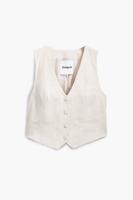 Bladeren gilet - WHITE - M