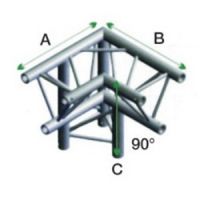 Showtec GT30-013 3-weg truss koppelstuk Apex Down, Hoek 90 + Links omlaag