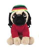 Kamparo hondenknuffel rasta 20 cm rood - thumbnail