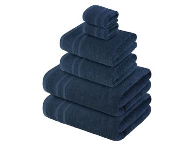 LIVARNO home Badstof handdoekenset, 6-delig (Donkerblauw)
