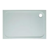 Crosswater Shower Tray douchebak 140x80x4.5cm exclusief afvoer 90mm met antikalkbehandeling stone resin wit SR0R81400