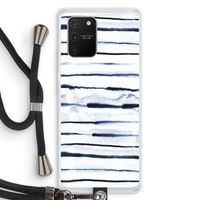 Ink Stripes: Samsung Galaxy S10 Lite Transparant Hoesje met koord Ink Stripes: Samsung Galaxy S10 Lite Transparant Hoesje met koord