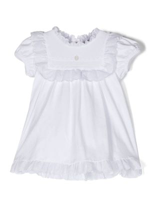 Patachou robe brodée à détails festonnés - Blanc