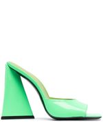 The Attico mules Devon en cuir verni - Vert