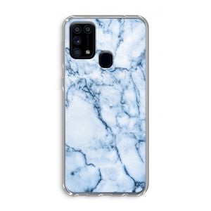 Blauw marmer: Samsung Galaxy M31 Transparant Hoesje