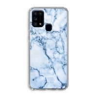 Blauw marmer: Samsung Galaxy M31 Transparant Hoesje