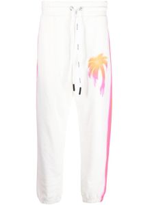 Palm Angels pantalon de jogging Sprayed Palm en coton - Blanc