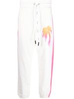 Palm Angels pantalon de jogging Sprayed Palm en coton - Blanc