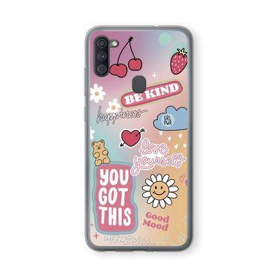 Positivity: Samsung Galaxy A11 Transparant Hoesje
