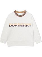 Burberry Kids sweat à logo imprimé - Blanc