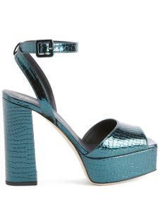 Giuseppe Zanotti sandales New Betty 120 mm à boucle - Vert