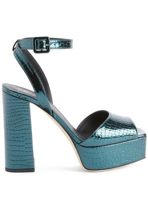Giuseppe Zanotti sandales New Betty 120 mm à boucle - Vert