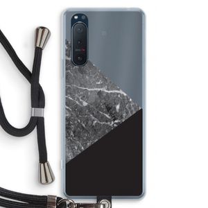 Combinatie marmer: Sony Xperia 5 II Transparant Hoesje met koord