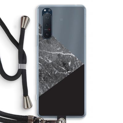 Combinatie marmer: Sony Xperia 5 II Transparant Hoesje met koord