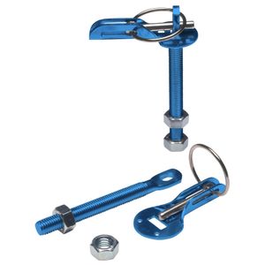 Set universele motorkaphaken/-pins - blauw aluminium GSGE52B