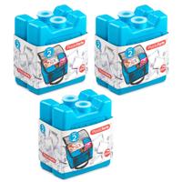 Plasticforte kleine koelelementen - 6x stuks - 100 grams - 7 x 8 cm - blauw - plastic