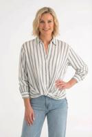 Maicazz Sense - Blouse Sp26.20.004 Blouse Silver Stripe