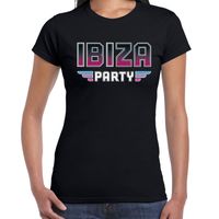 Ibiza party t-shirt zwart voor dames - thumbnail