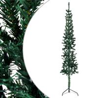 VidaXL Kunstkerstboom half met standaard smal 240 cm groen