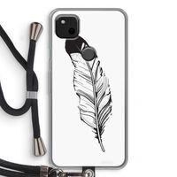 Pluim: Pixel 4a Transparant Hoesje met koord