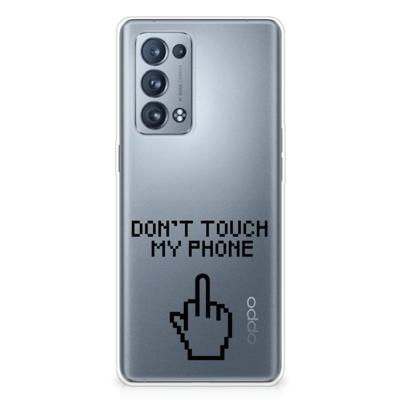 OPPO Reno 6 Pro Plus 5G Silicone-hoesje Finger Don't Touch My Phone