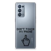OPPO Reno 6 Pro Plus 5G Silicone-hoesje Finger Don&apos;t Touch My Phone