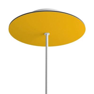 Ronde plafondkap mosterdgeel minimalistisch 200mm 1 uitgang