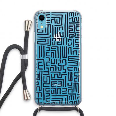 Moroccan Print: iPhone XR Transparant Hoesje met koord