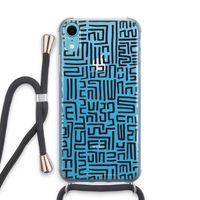 Moroccan Print: iPhone XR Transparant Hoesje met koord