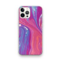 Paarse stroom: iPhone 12 Pro Transparant Hoesje