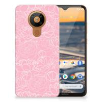 Nokia 5.3 | TPU Case | White Flowers