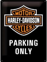 Harley Davidson parking only wandplaat