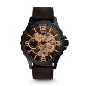 Horlogeband Fossil ME3127 Leder Bruin 24mm