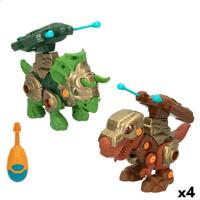 Set van 2 Dinosaurussen Colorbaby 21 x 14 x 9,5 cm gearticuleerd Werpt Projectielen 4 Stuks Dinosaurus