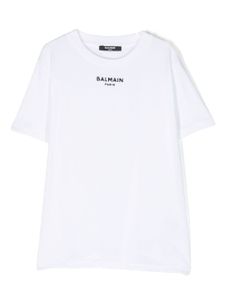 Balmain Kids t-shirt en coton à logo imprimé - Blanc