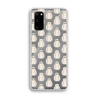 Uilen: Samsung Galaxy S20 Transparant Hoesje