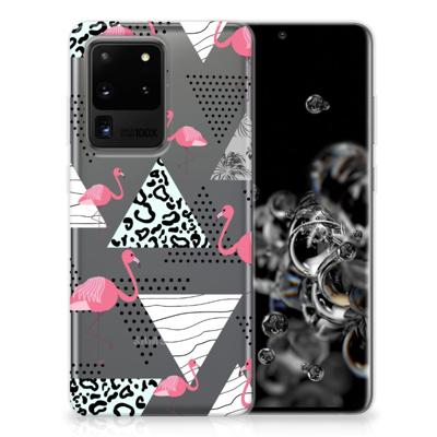 Samsung Galaxy S20 Ultra | TPU Hoesje | Flamingo Triangle
