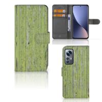 Xiaomi 12 | 12X | Book Style Case | Green Wood