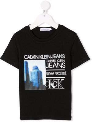 Calvin Klein Kids t-shirt à imprimé photographique - Noir