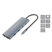 Conceptronic DONN06G laptop dock & poortreplicator Bedraad USB 3.2 Gen 1 (3.1 Gen 1) Type-C Grijs
