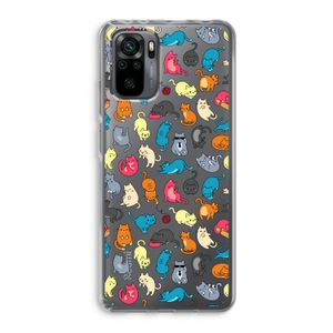 Kleurrijke katten: Xiaomi Redmi Note 10 Pro Transparant Hoesje