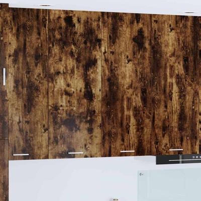 Hangkast Riga Gerookt eiken 80 x 31 x 100 cm Bewerkt hout Hangkast Riga Gerookt eiken 80 x 31 x 100 cm Bewerkt hout