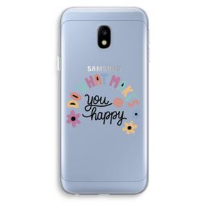 Happy days: Samsung Galaxy J3 (2017) Transparant Hoesje