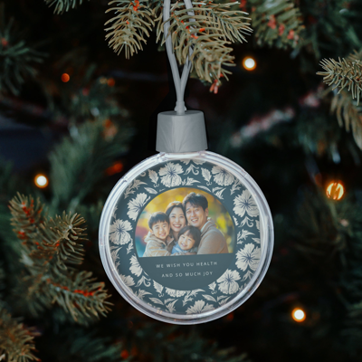 6 stuks kerstballen met foto