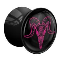 Double Flared Plug met Magic Skull Design Acryl Tunnels & Plugs